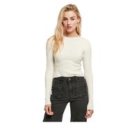 Sweater court ribbed knit with twisted back Urban Classics Blanc 3XL