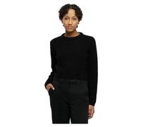 Urban Classics Women's Ladies Short Waffle Sweater Sweatshirt, Black,