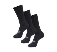 Urban Classics - Simple Flat Knit Pack Of 3 Black - Socks - black - L - 73% Cotton 25% Polyester 2% Elastane,Cotton L