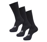 Urban Classics Simple Flat Knit Socks 3-Pack, Black, 35-38