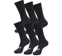 Urban Classics Simple Flat Knit Socks 6-Pack, Black, 35-38