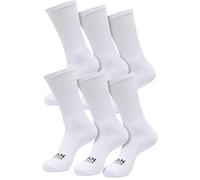 Urban Classics Simple Flat Knit Socks 6-Pack, White, 35-38