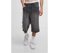 Urban Classics - Skater Shorts With Drawcord Black Washed - Shorts - black - W32 - 100% Cotton W32