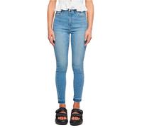 Urban Classics Skinny Open Hem High Waist Jeans Blue 27 Woman
