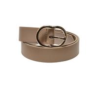 Urban Classics Small Ring Buckle Belt, Beige/Gold, M