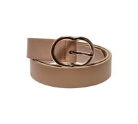 Urban Classics Small Ring Buckle Belt, Beige/Gold, M