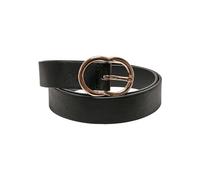 Urban Classics Small Ring Buckle Belt, Black/Gold, S