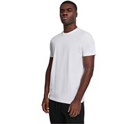 URBAN CLASSICS Stretch T-Shirt with Round Neckline, Basic Tee with Figure-Hugging Cut, Short-Sleeve Elastic Men's T-Shirt, Regular Fit, 100% Jersey Cotton, Colour: White, Size: S