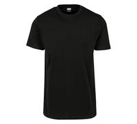 URBAN CLASSICS Stretch T-Shirt with Round Neckline, Basic Tee with Figure-Hugging Cut, Short-Sleeve Elastic Men's T-Shirt, Regular Fit, 100% Jersey Cotton, Colour: Black, Size: XXL