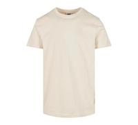 URBAN CLASSICS Stretch T-Shirt with Round Neckline, Basic Tee with Figure-Hugging Cut, Short-Sleeve Elastic Men's T-Shirt, Regular Fit, 100% Jersey Cotton, Colour: Whitesand, Size: XL