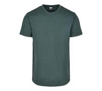 URBAN CLASSICS Stretch T-Shirt with Round Neckline, Basic Tee with Figure-Hugging Cut, Short-Sleeve Elastic Men's T-Shirt, Regular Fit, 100% Jersey Cotton, Colour: Bottlegreen, Size: 3XL