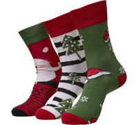 Urban Classics Stripe Santa Christmas Socks 3-Pack Socks Christmas X-mas