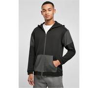 Urban Classics Sweatshirt Oversized Patch Zip Hoody Black/Charcoal