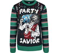 Urban Classics - Savior Christmas Black/X-Mas Green - Pullover Medium