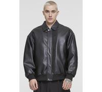 Urban Classics - Synthetic Leather Black - Leather Jacket - black - 3XL - 100% Polyester,100% Viscose,Fake Leather 3XL
