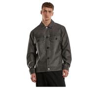 Urban Classics Synthetic Vintage Leather Overshirt Grey XL Men