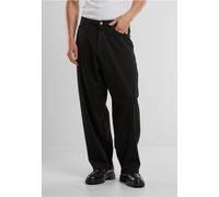 Urban Classics - Tapered Twill Baggy Black - Pants - black - W38 - 98% Cotton, 2% Elastane,Cotton W38