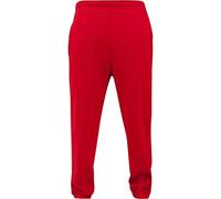 Urban Classics Men's Sweatpants Drawstring Joggers Sport Trousers with Elastic Waist Tracksuit Trousers Elasticated Zipped An, Red, M