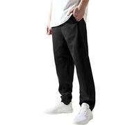 Urban Classics Men's Sweatpants TB014B - Drawstring, Elastic Waist, Zipped - Black XXL