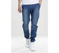 Urban Classic knitted denim jog Trousers Blue XL