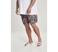 Urban Classics Men's Pattern Swim Shorts Multicolour (Blk/Tropical 02061) M
