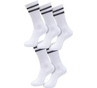 Urban Classics Tb6801-double Stripe Socks 5-Pack, White/Black, 35-38