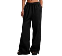 Linen blend trousers for women Urban Classics Wide Noir M