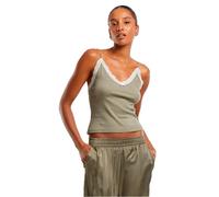 Women's lace V-neck tank top Urban Classics (x2) Vert XS