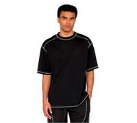 Oversized T-shirt Urban Classics Closehole Mesh Noir M