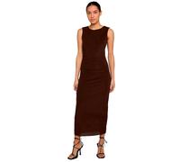 Women's long dress Urban Classics Ruffled Mesh Marron L