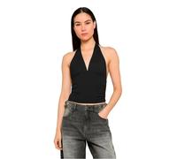 Urban Classics Women's Polyamide Jersey Halterneck Top - Bodycon Halter Neck Top in Slim Fit - Soft Stretch Top with Bow at the Neck