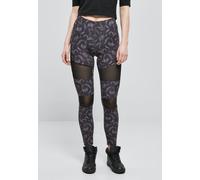 Urban Classics - Tech Mesh AOP Black Paisley - Leggings - black - S - 100% Polyester,Jersey S