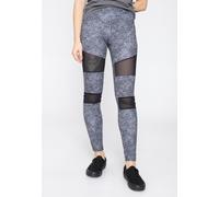 Urban Classics - Tech Mesh AOP Blackzen - Leggings - black - L - 65% Polyester, 35% Elastane L