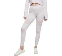 URBAN CLASSICS Tech Mesh Women's Leggings, High Waist Sport Leggings with Mesh Inserts, Stretchy Leggings with Regular Skinny Fit and Tapered Ankle, Colour: Softlilac, Size: Medium