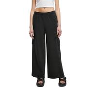 Pants cargo high waist wide leg Urban Classics Terry Noir XL