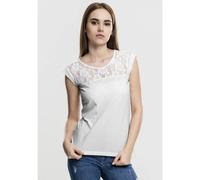 Urban Classics Women's T-Shirt Top Laces - White (220) - XS