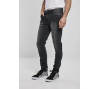 Urban Classics Trousers Slim Fit Zip Jeans Real Black Washed