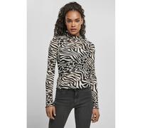 Women's long sleeve turtleneck top Urban Classics aop mesh White S