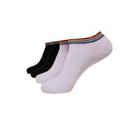Urban Classics Unisex_Adult Rainbow Socks No Show 4-Pack, Black/White, 6-8