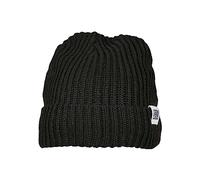 Urban Classics Unisex_Adult Recycled Yarn Fisherman Beanie Hat, Black, One Size