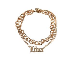 Urban Classics Unisex Anklet with Zodiac Sign Pendant, Men and Women Fashion Jewellery Chain Available in 12 Variations, Length 22 cm or 25 cm