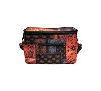 Urban Classics Unisex Bandana Patchwork Print Cooling Bag Headband, Black/Orange, One Size EU