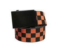 Checked and plain canvas belts Urban Classics (x2) Black L/XL
