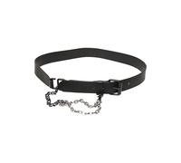 Urban Classics Unisex Imitation Leather Belt With Metal Chain Belt, Black, S/M