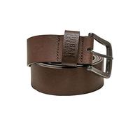 URBAN CLASSICS Unisex Leather Belt, Faux Leather Belt with Buckle Pin Fastening, Leather Imitation Belt for Men and Women, 100% Vegan, Colour: Black, Sizes: S, M, L, XL