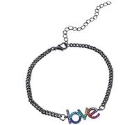 Urban Classics Unisex Love Bracelet Gunmetal L/XL