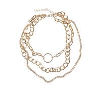 Urban Classics Unisex Necklace for Men and Women Ring Layering Necklace, Multi-Row Fashion Jewellery Chain Available in Gold or Silver, One Size, one size, Metal, No Gemstone