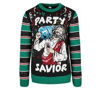 Urban Classics - Savior Christmas Black/X-Mas Green - Pullover Large