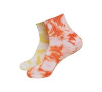 Urban Classics Unisex Socken Tie Dye Short 2-pack Socks, Orange Yellow, 3 5 UK