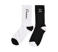 Urban Classics Unisex Zodiac Socks Pack of 2 Black/White Gemini 39-42